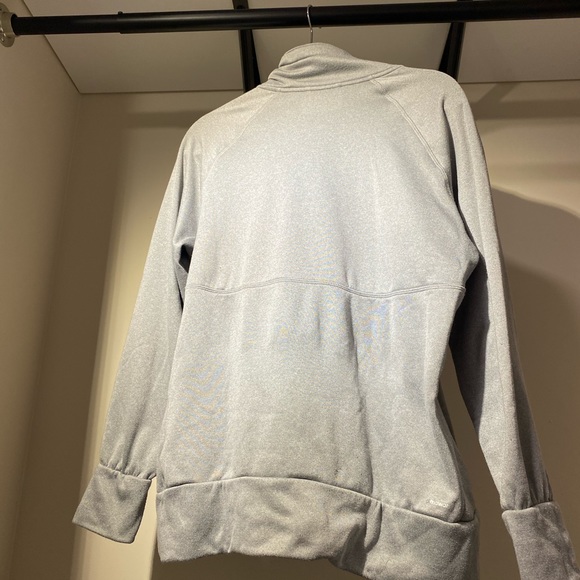 Grey Adidas Sweatshirt, Three Quarter ZipUp Hoodie - Picture 4 of 4